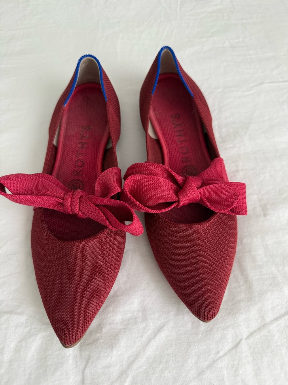 Rothy’s Pointed Toe Bow Flats